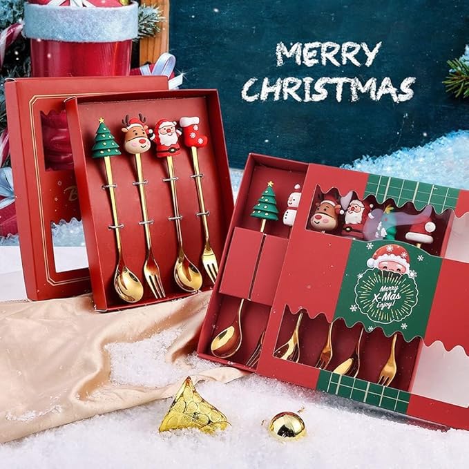 Christmas Spoon Stainless SteelGift Box (6-piece set, B)