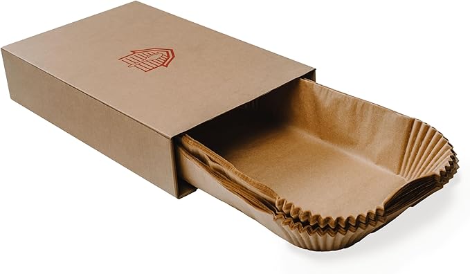 9x13 Pre Formed Parchment Paper, Fits Any 9 x 13 inch Pan, Plastic Free Packaging with Storage Box, Natural Unbleached Food Grade Non-Stick Liners, Designed in USA, 50 Sheets