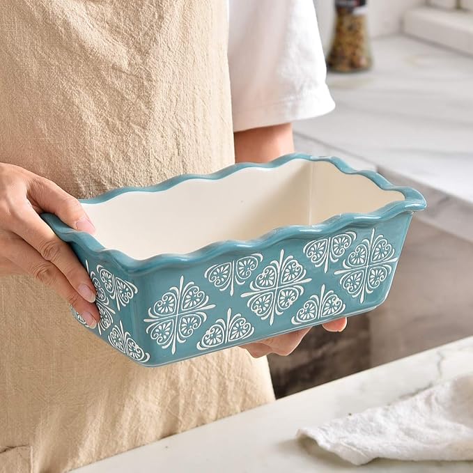 Wisenvoy Ceramic Loaf Pans for Baking Bread and Meatloaf