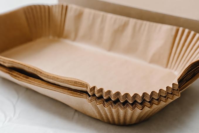 9x13 Pre Formed Parchment Paper, Fits Any 9 x 13 inch Pan, Plastic Free Packaging with Storage Box, Natural Unbleached Food Grade Non-Stick Liners, Designed in USA, 50 Sheets