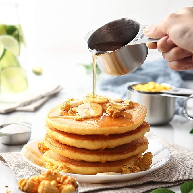 Spring Chef Stainless Steel Measuring Cups & Spoons Set of 20 with Leveler, Nesting 7 Metal Measuring Cups & 13 Spoons for Dry & Liquid Ingredients, Dishwasher Safe Kitchen Tools for Cooking & Baking