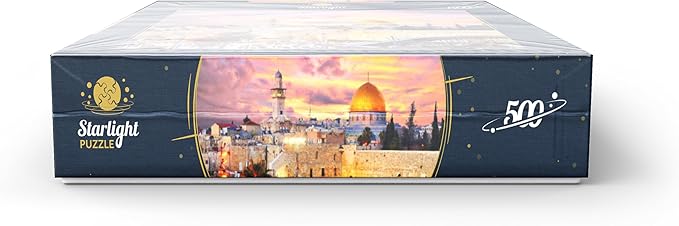 MyPuzzle Skyline of The Old City at The Western Wall and The Temple Mount in Jerusalem Israel - Premium 500 Piece Jigsaw Puzzle for Adults
