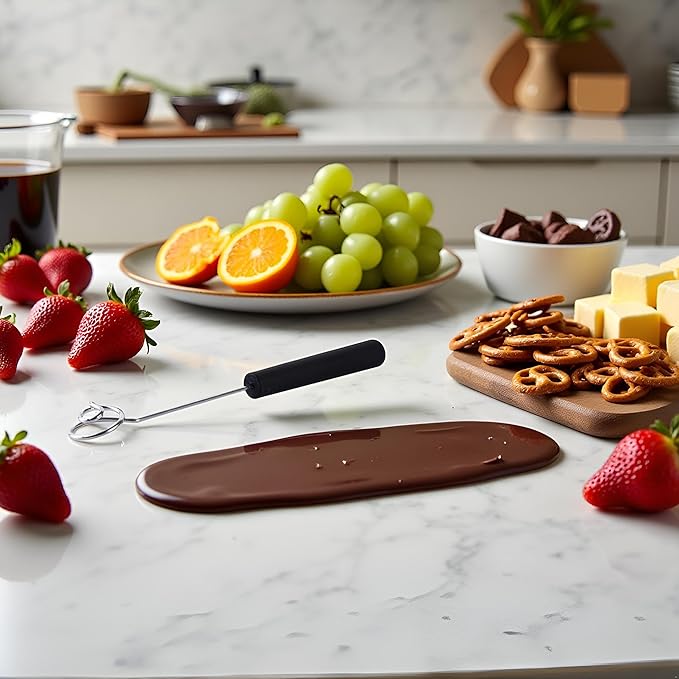 Black Candy Chocolate Dipping Tools Set,Chocolate Dipping Fork Baking Supplies Stainless Steel Fondue Diy Decorating Tools Diy Decorating Kitchen Gadget Fondue Forks Specialty Forks