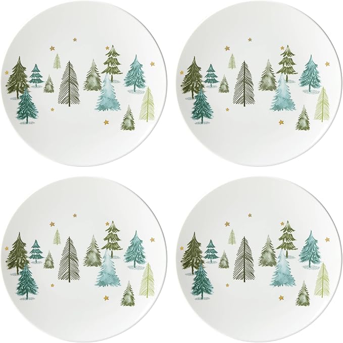Lane 12-Piece Dinnerware Set, Green, Christmas, Holiday Hosting