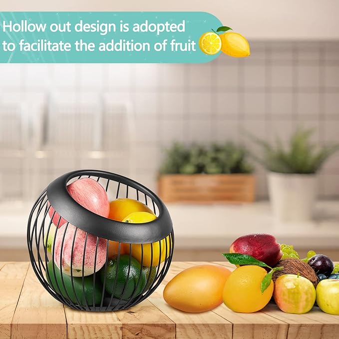 Patelai 2 Pieces Coffee Pods Holder Large Capacity Coffee Pod Baskets Stainless Steel Cup Organizer Sturdy for Espresso Capsule Pot Storage Metal Wire Fruit Bowl Snack Storage(Black)