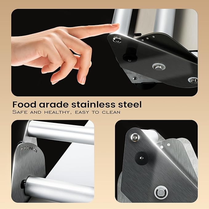 Compact Dough Sheeter (12") with 2 Sheeter Board. Manual Dough Sheeter Machine with Adjustable Thickness Settings for Making Fudge Crust, Pizza Dough, Puff Pastry Dough