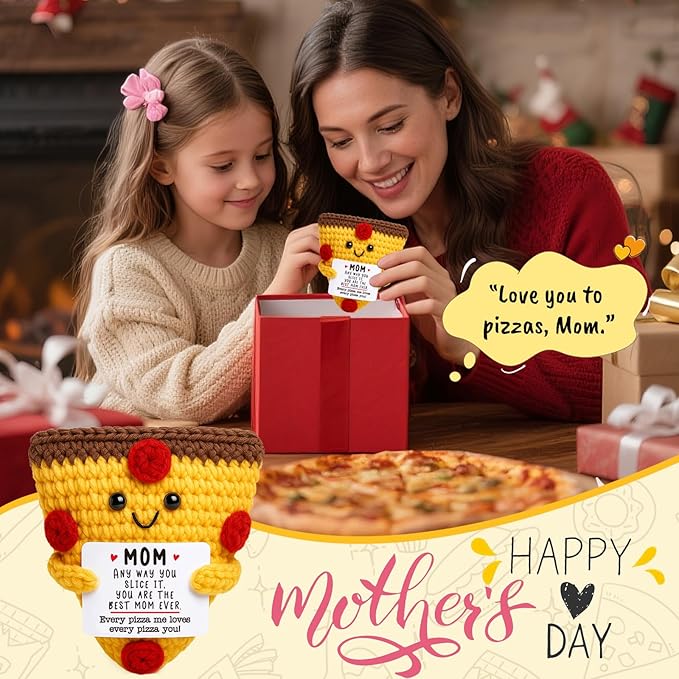 OCCdesign Mini Mom Christmas Birthday Gifts from Daughter Son Husband Cute Handmade Crochet for Mother Mommy New Bonus Stepmom Mother-in-Law Best Mom Ever Gifts Christmas Ideas Funny Moms Xmas Decor