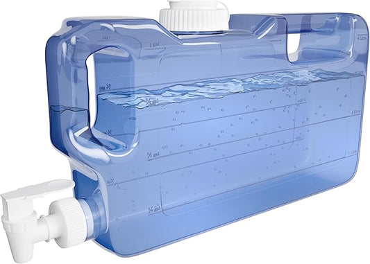 Refrigerator Drink Dispensers 1.1 Gallon Bottle with Spigot - BPA Free Plastic Water Jug Leak-Proof | Fridge Beverage Drink Dispenser for Parties, Convenient Handles