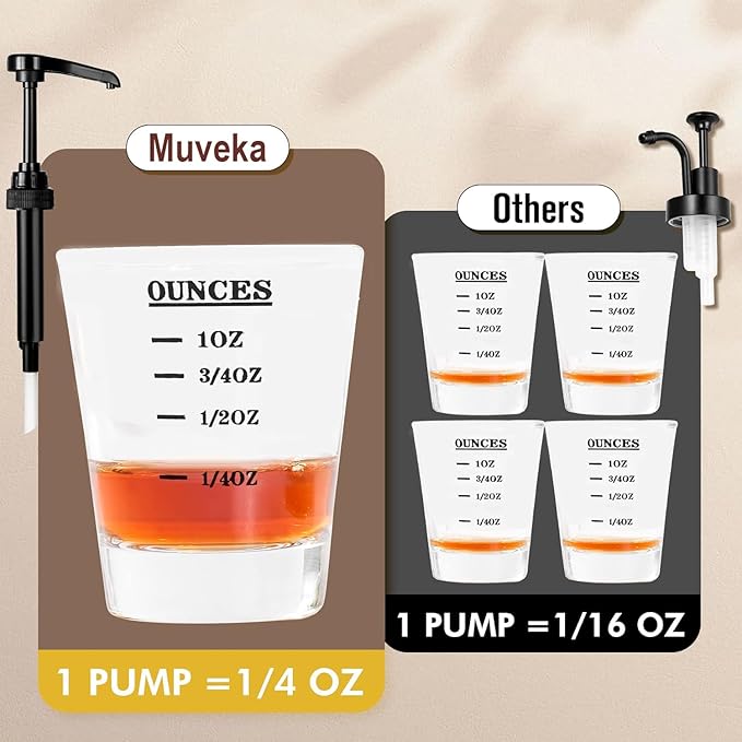 Coffee Syrup Dispenser for Coffee Bar, Glass Syrup Dispenser with Pump, Coffee Syrup Pump Dispenser Bottle for Coffee Station, Coffee Bar Organizer, Black,16.9 oz, 500 ml