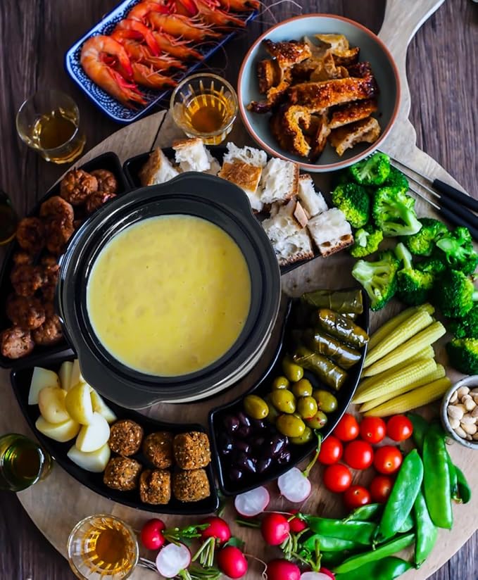 Mini Slow Cooker 0.65qt(20oz) warmer, fondue pot set,chocolate melting pot (stainless steel)… (S/S)