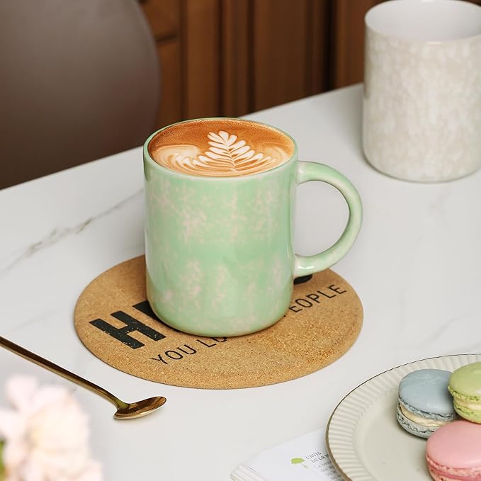 17 OZ Coffee Mugs Set of 6, Modern Mugs Set with handle for Tea/Latte/Cappuccino/Milk/Cocoa.