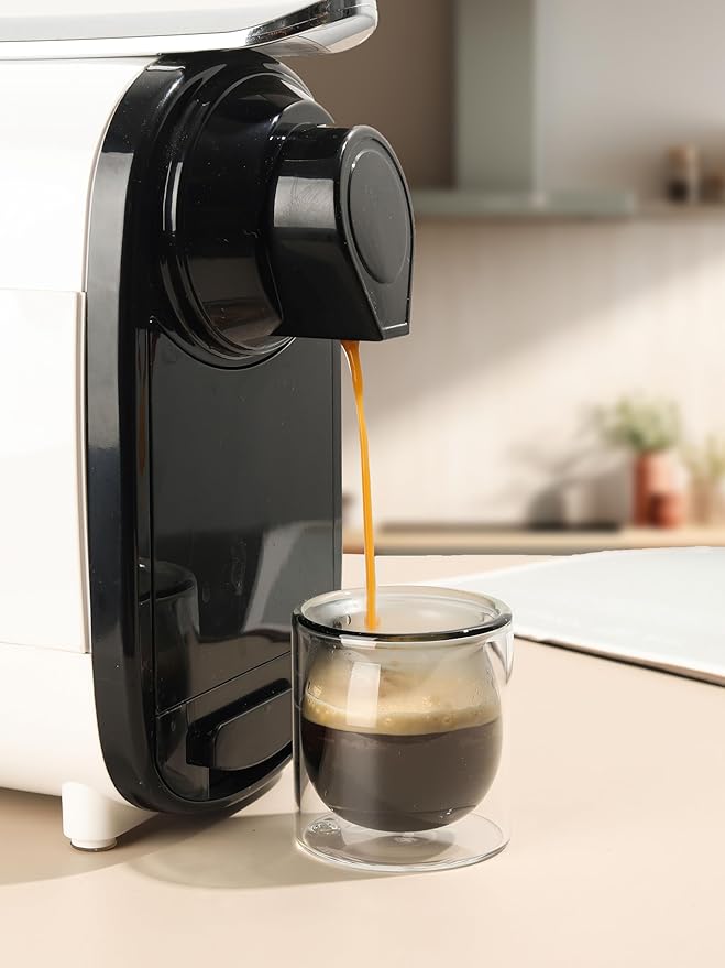 NIRA.Z 3oz Double Wall Glass Espresso Cups – Set of 4 Colorful Insulated Borosilicate Glass Coffee Shot Glasses, Demitasse Cups for Espresso, Latte, Macchiato, Heat Resistant, Ideal for Home & Office