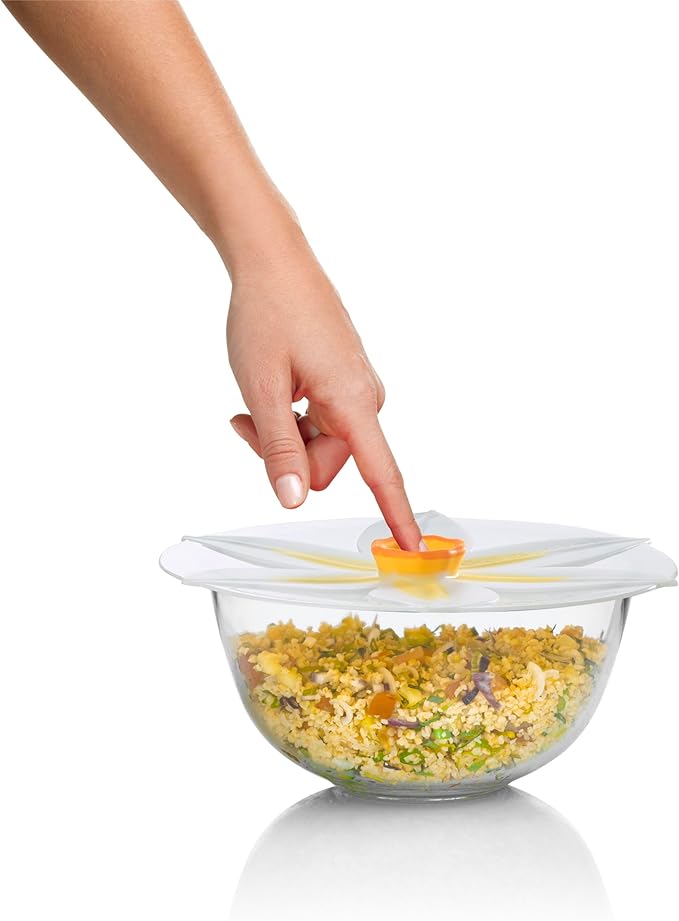 Charles Viancin Silicone Lids - Daffodil Silicone Bowl Covers/Airtight Pan Lid (6 Inch)