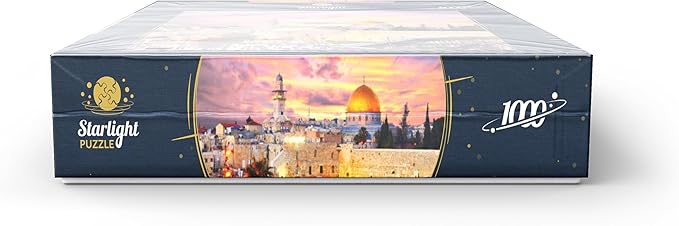 MyPuzzle Skyline of The Old City at The Western Wall and The Temple Mount in Jerusalem Israel - Premium 1000 Piece Jigsaw Puzzle for Adults