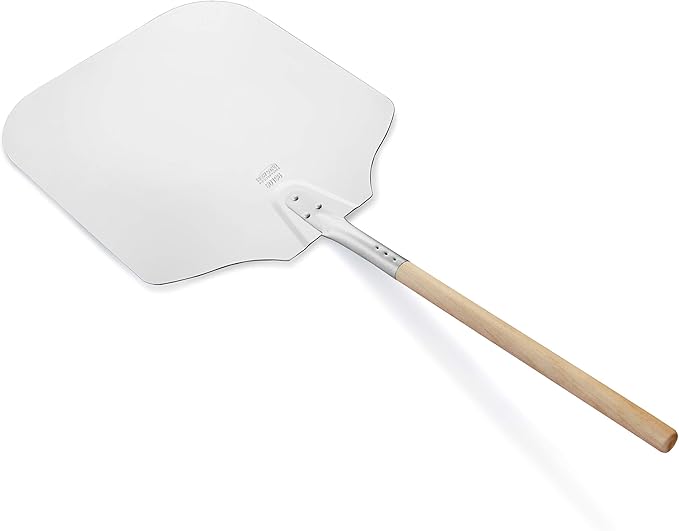 New Star Foodservice 50196 Aluminum Pizza Peel, Wooden Handle, 16 x 18 inch Blade, 36 inch overall
