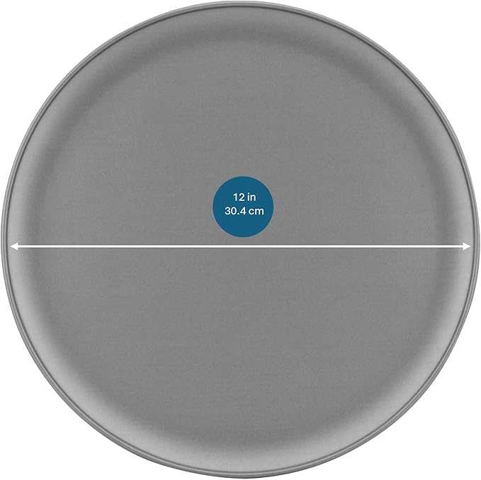 OvenStuff Nonstick 12-inch Pizza Pans, Set of 2, Gray