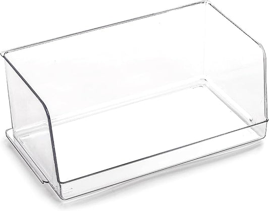 BINO | Stackable Plastic Storage Bins, Large | THE MYRIAD COLLECTION | Multipurpose Bins | Pantry Organizers And Storage | Home Organization Containers | Clear Plastic Fridge Bin | Freezer Organizer
