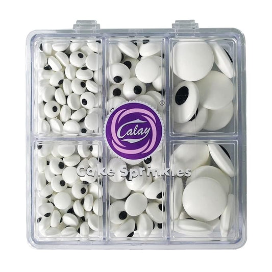 7mm 1cm 2cm Candy Eyes for Decorating Edible Googly Eyes Eyeballs Mix Size Halloween Christmas Sprinkles for Cupcakes Cake Toppers Cookies Baking Decoratings