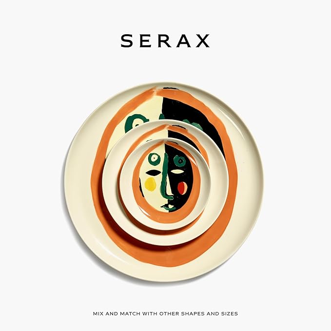 Breakfast Plate | Feast tableware by Ottolenghi | 4 Dessert Plates | Stoneware Dinnerware Set in mixed colors 1 | luxury Dishware for Dinner at Home, Party | Kitchen Sets