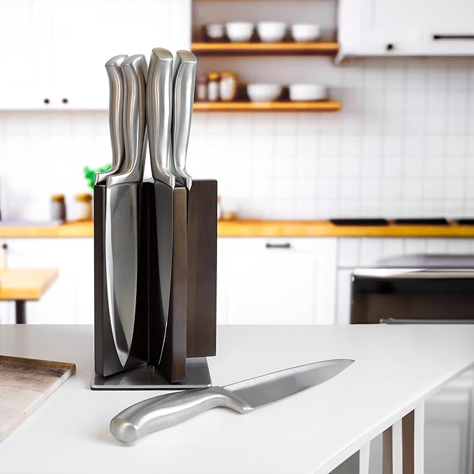 SPIN & SLICE Rotating Magnetic Knife Block