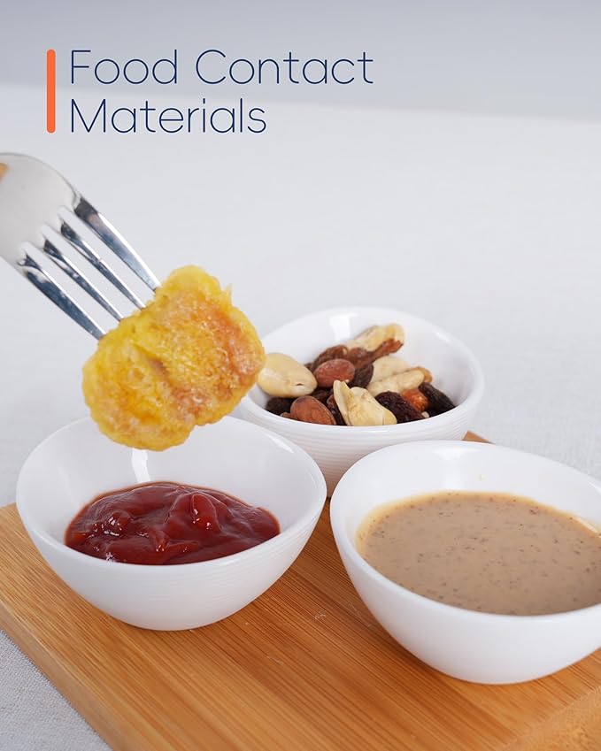 3 OZ White Dipping Bowl Set of 6, Opal Glass Small 3.5 inch Soy Sauce Dish, Mini Serving Pinch Bowls for Condiment Sushi Bread Ketchup BBQ Party