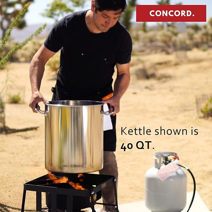 Concord 50 Quart Stainless Steel Stock Pot Cookware