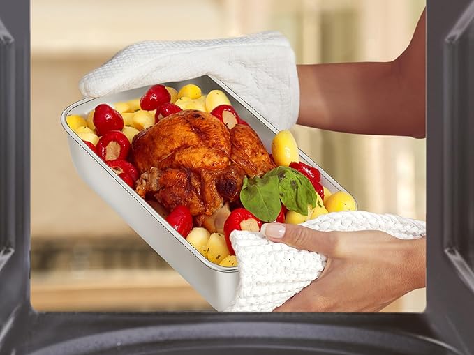 E-far 6 Pack Stainless Steel Loaf Pans, 9x5 Inch Bread Bread Pans, Metal Bakeware for Baking Bread Cake Meatloaf Brownies, Healthy & Non Toxic, Easy Release & Dishwasher Safe