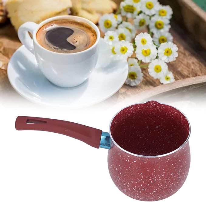 butter warmer Pan, Non Stick Milk Pan Mini Coffee Pot Saucepan Lightweight Kitchen Cooking Pot Aluminium Alloy Saucepan Cooking Pots Pot Stone Pot(red)