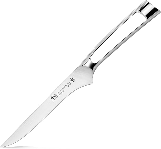 Cangshan N1 Series 59489 German Steel Forged Boning Knife, 6-Inch Flex Blade