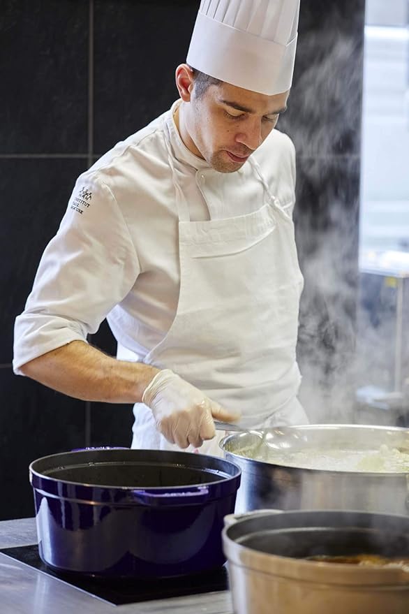 Staub Cast Iron 9-qt Round Cocotte - Dark Blue, Made in France