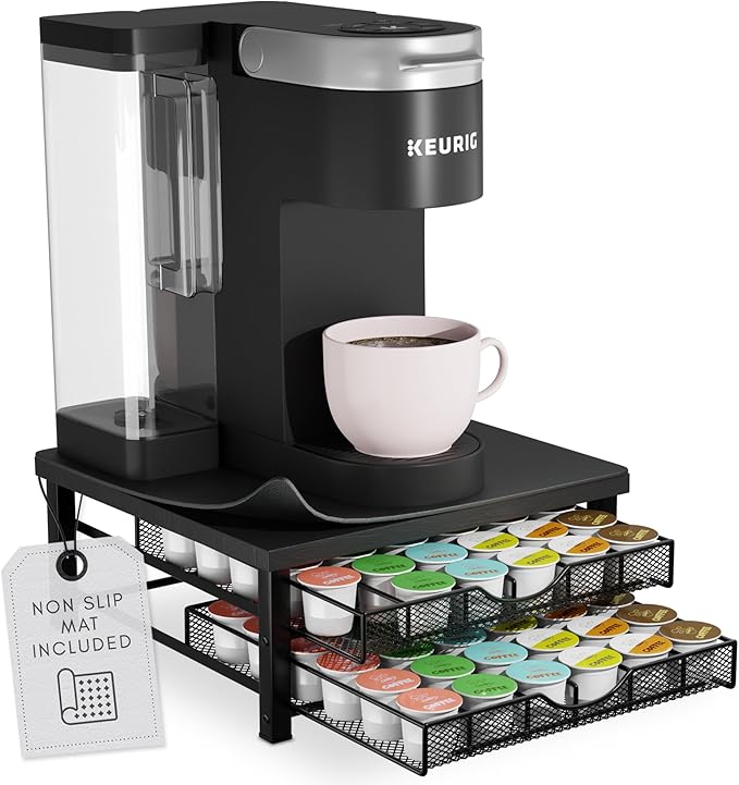 K Cup Holder - Coffee Bar Organizer for Countertop - K Cup Drawer Organizer - Coffee Station Accessories - Keurig Coffee Pod Holders for Counter Small Space - Kpod Kcup Storage - Coffee Pods Holder