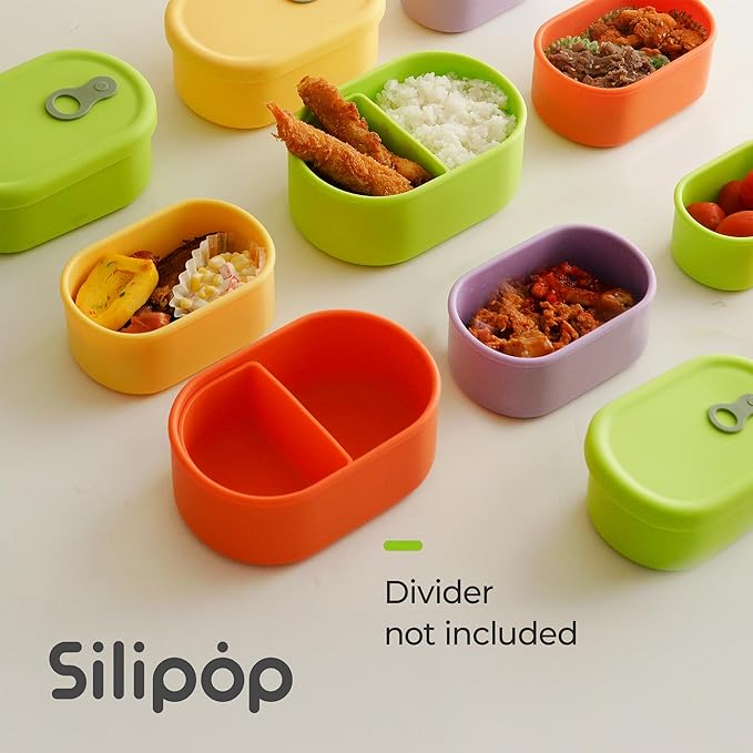 Premium Korean-Made Silicone Airtight Food Container with Steam Vent – BPA Free, Leakproof, Microwave & Freezer Safe Meal Prep. & Leftovers Storage (Green Apple, 650ML)