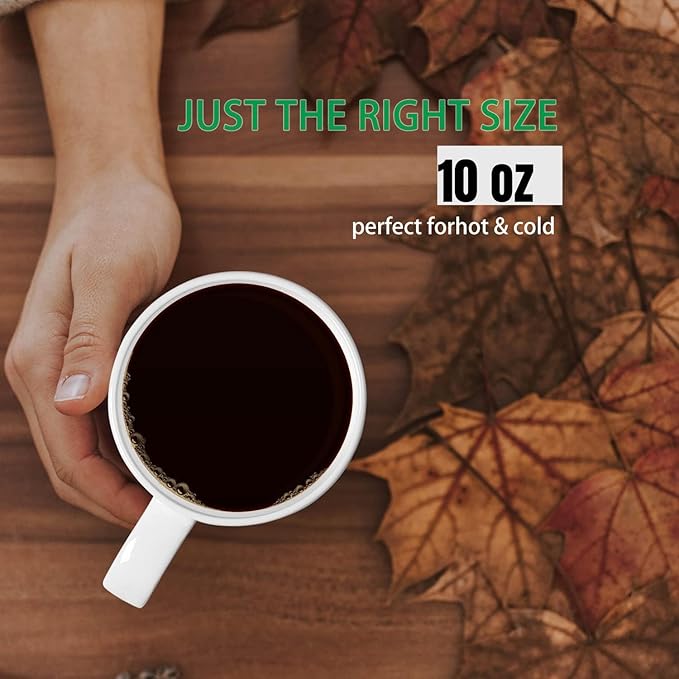 Chulan White Thin Over 45% Bone Content Fine Bone China Coffee Mugs 10 oz, Lightweight Porcelain Cups for Espresso Latte Mocha Cappuccino, Luxury Ceramic Tea Cup, Set of 2 Dishwasher Microwave Safe