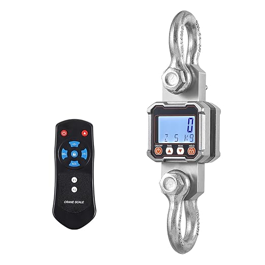 Bonvoisin Digital Crane Scale 11000lb Hanging Scale Heavy Duty Industrial Hanging Weight Scale with Peak Function (5000KG)