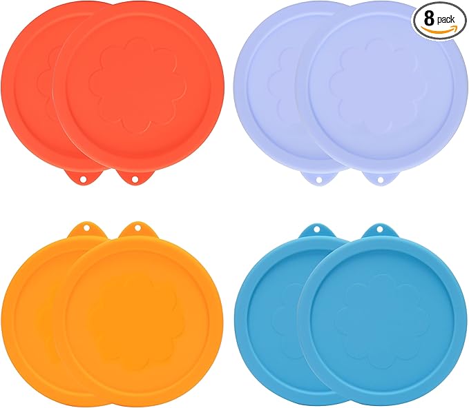 2 Cup Silicone Replacement Lids Storage Cover for Pyrex 7200-PC Glass Bowls (Container not Included) 8 Pack Microwave, Dishwasher and Freezer Safe