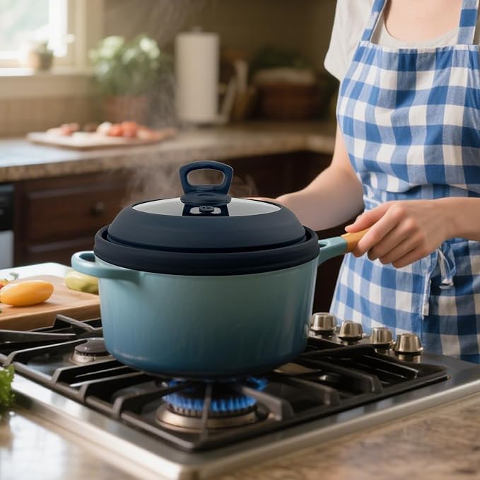 Microwave Splatter Cover Glass 10.5 Inch Microwave Cover for Food with Handle Collapsible Silicone Microwave Cover with Steam Vent for Pot Plate Bowl (Grey)