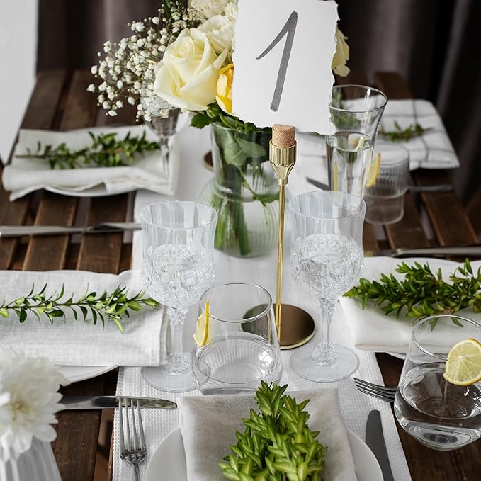 7 Oz Clear Plastic wine glasses, plastic goblets for parties, White Wine Glasses, plastic water goblets Wedding Office, Bars, cocktail (12, transparent)