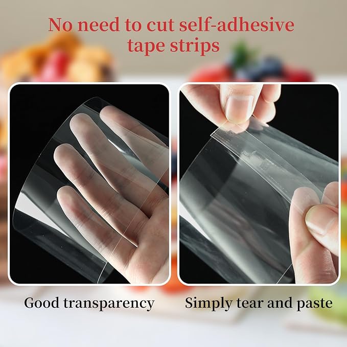 Cake Collar, Transparent Cake Rolls, Clear Cake Strips, DIY Acetate Sheet, Surrounding Edge for Baking Decorate, Chocolate Mousse Cake Elegant Cake Wrapping 100pcs 3.2"x 13.4"