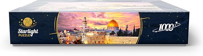 MyPuzzle Skyline of The Old City at The Western Wall and The Temple Mount in Jerusalem Israel - Premium 1000 Piece Jigsaw Puzzle for Adults