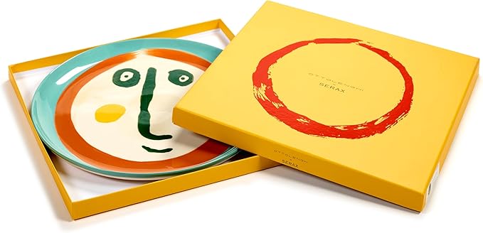 Breakfast Plate | Feast tableware by Ottolenghi | 2 Dessert Plates | Stoneware Dinnerware Set in mixed color | luxury Dishware for Dinner at Home, Party, Cake, Christmas | Kitchen Sets