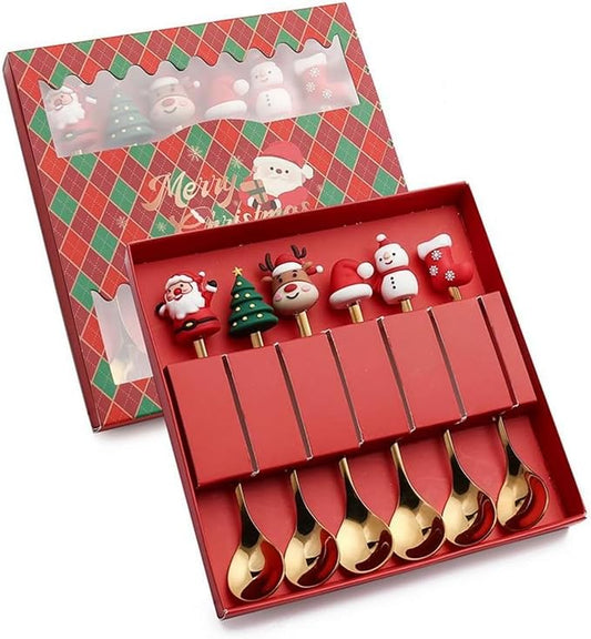 Christmas Spoon Stainless Steel 6-piece Gift Box