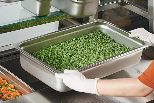 CURTA 6 Pack Full Size 4" Deep Anti-Jam Hotel Pans, NSF Certified 18/8 Stainless Steel Steam Table Food Pans for Catering, Buffet, Restaurant, Commercial Kitchen, Dishwasher Safe, Freezer Safe