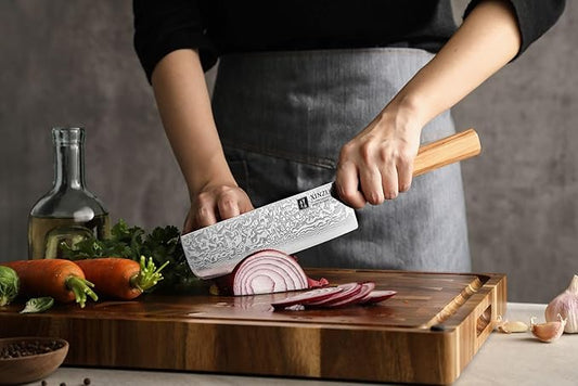 XINZUO 7 Inch Nakiri Knife, 67 Layers Damascus Steel, Professional Meat Cleaver Knife for Chefs Home Cooking,Ultra Sharp, Chopping Knife with Olive Wood Octagonal Handle
