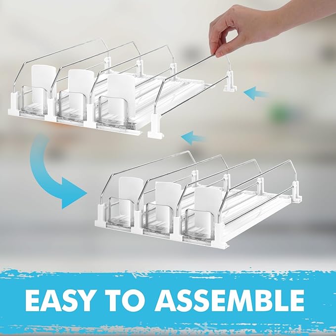 Automatic Soda Can Organizer for Refrigerator Can Dispenser for Beer Soda Seltzer Drink Pop Can Holder Self-Pushing Drink Organizer for Fridge Storage 12 cans of 11.15oz 12oz 16oz 16.9oz