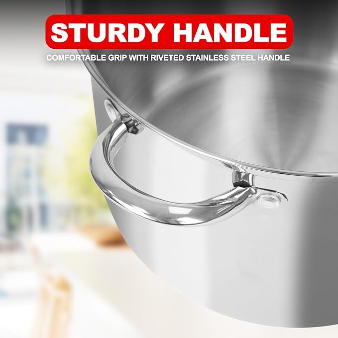 Culinary Edge Stainless Steel 8-Quart Nonstick 4-Piece Multi-Cooker with Steamer and Pasta Pot Cookware Set