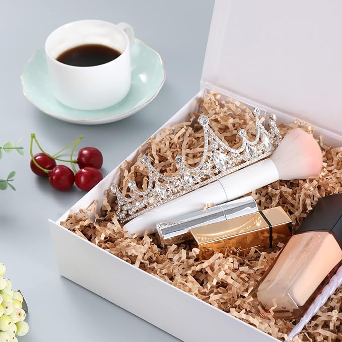 Mother's Day Gift Boxes White 11x7.8x2.3 Inches, Gift Boxes with Magnetic Closure, Shirt Gift Boxes, Gift Boxes with Lids for Presents, Magnetic Gift Boxes for Wrapping Gifts (5 Pack)