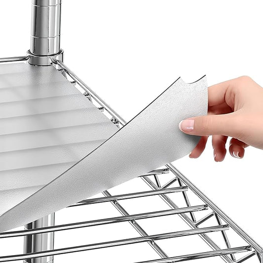Sterling Shelf Liners Wire Rack Covers: Plastic Shelf Liner Cover for Wire Shelving: Cover Mats for Shelves in Pantry, Closet, and More: 18x48 Inch: Clear, Set of 4
