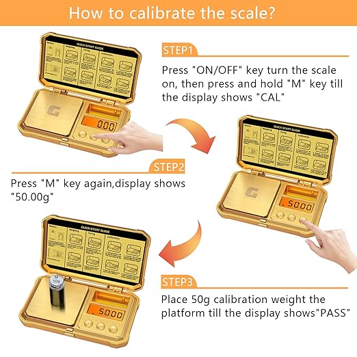 Digital Pocket Gram Scale 300g x 0.01g Accuracy， Small Mini High Precision Gold Scale Digital Weight Grams and Oz for Jewelry,Diamond，Arrows, Powders and Medicine,with 50g Cal Weights