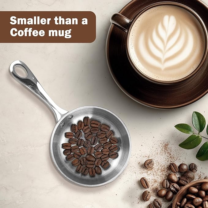 Macevia 0.12QT Mini Pot for Precision Melting, 4 Inch Small Sauce Pan with Handle, 18/10 Stainless Steel Butter Warmer Ideal for Kitchen, Restaurant, Camping & RV Use - Silver