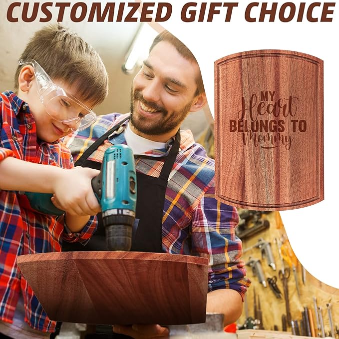 Patelai 12 Pack Large Cutting Boards Bulk Wooden Kitchen Chopping Boards for Crafts DIY Wedding Housewarming Gift(Walnut Wood,12 x 16 Inch)